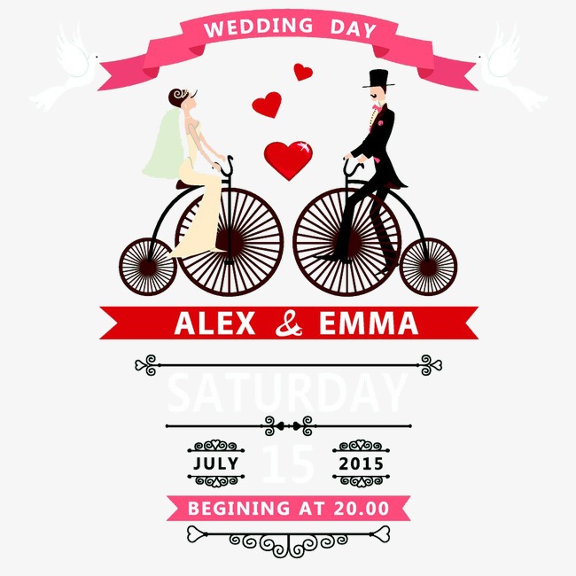 650x650 Wedding Invitation Vector, Wedding Vector, Creative, Cartoon Png