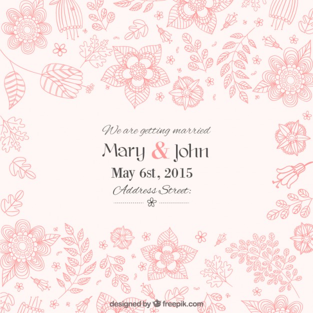 626x626 Elegant Wedding Invitation Vectors Download Free Vector Art