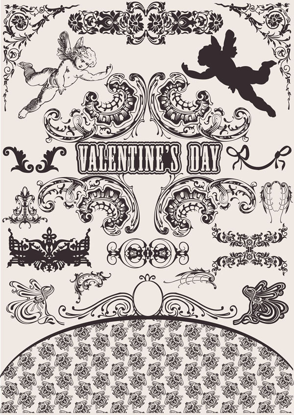 600x846 Wedding Lace Pattern Vector Free Vector 4vector