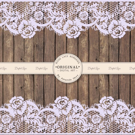 570x570 Extra Wide Lavender Wedding Lace Clip Art Lace Vectors Amp Wood Etsy