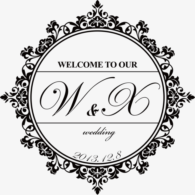 650x651 Vector Pattern Black Wedding Logo, Wedding Logo, Logo, Vector Logo