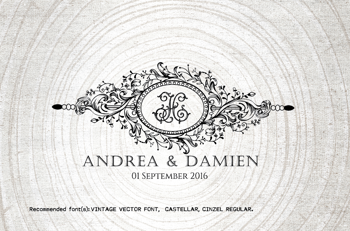 1170x772 Vintage Wedding Monogram Wedding Logo By Linvit