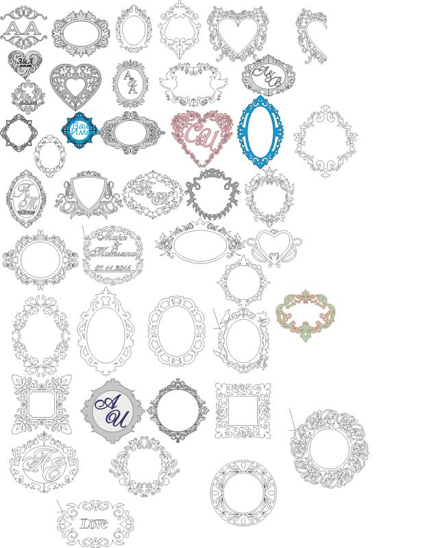 639x799 Wedding Monogram Vector Art Collection Free Vector Download