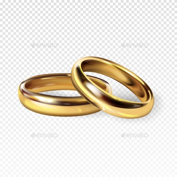 590x590 Golden Wedding Rings Vector Illustration By Vectorpouch Graphicriver