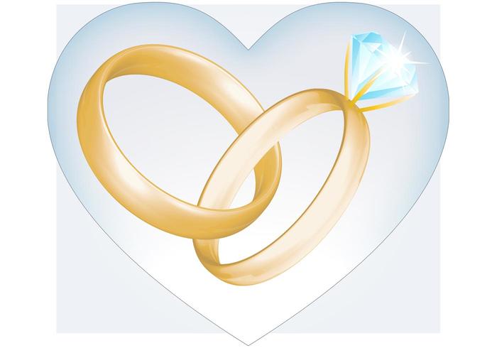 700x490 Wedding Rings Vector Free Vector Art