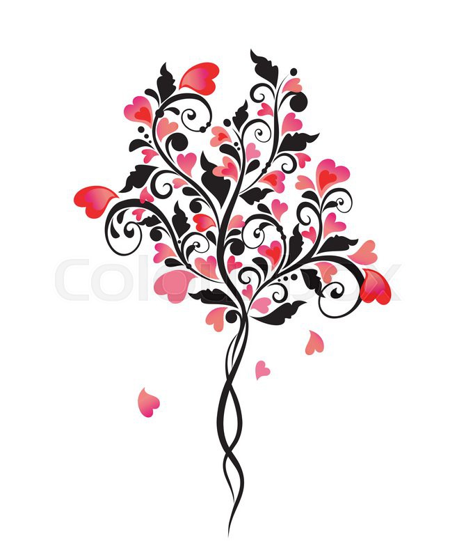 670x800 Decorative Wedding Tree Stock Vector Colourbox