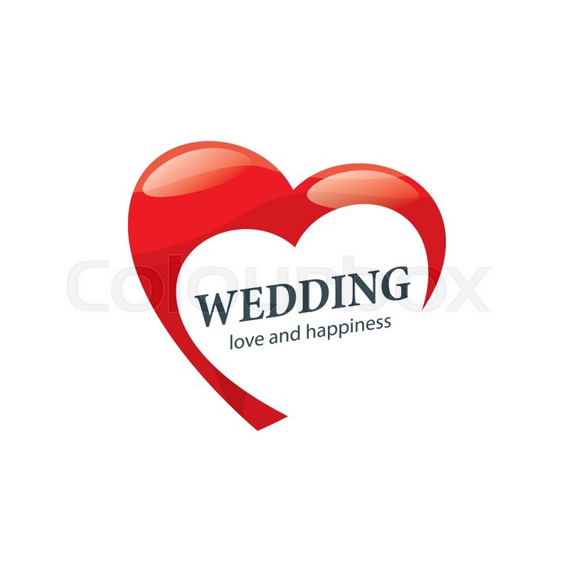 800x800 Abstract Logo For Your Wedding. Vector Template Illustration