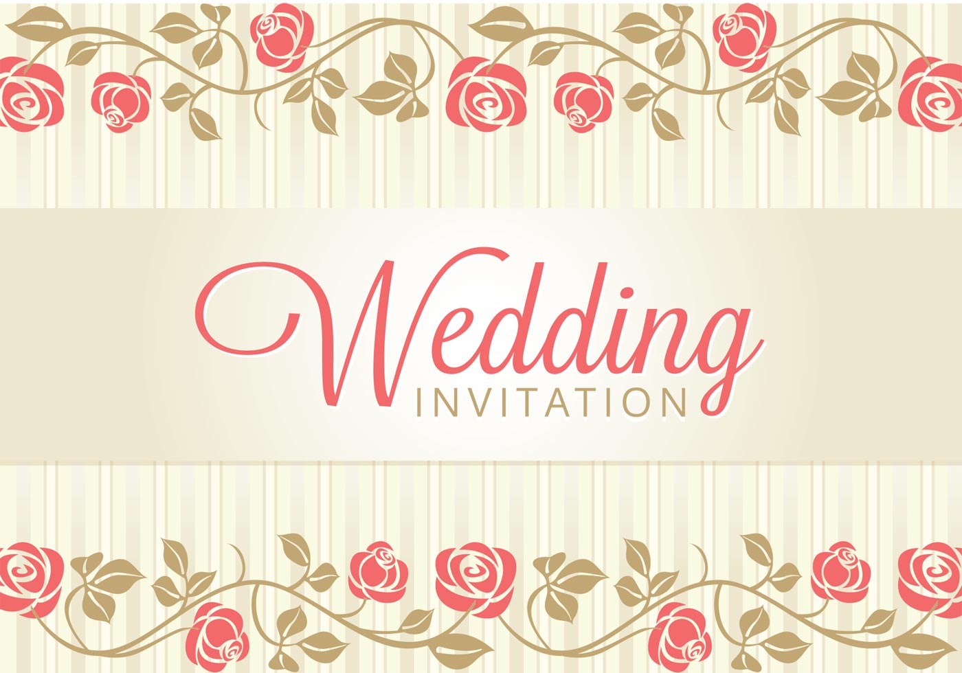 1400x980 Wedding Card Free Vector Art