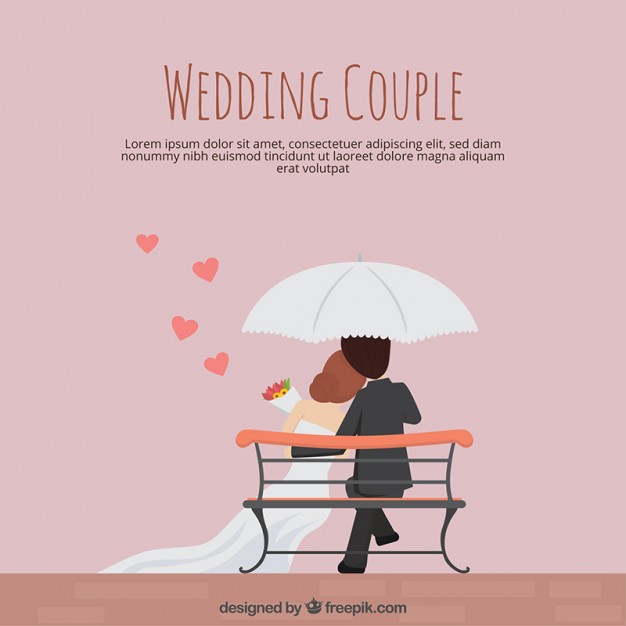 626x626 Wedding Couple In Flat Design Vector Free Download