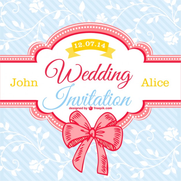 626x626 Decorative Floral Wedding Card Vector Free Download