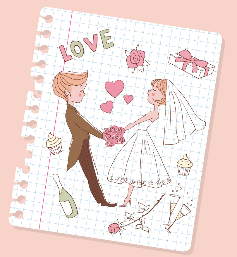 810x879 Wedding Vector Free Download