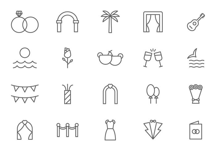 700x490 Free Beach Wedding Vectors