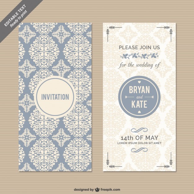 626x626 Elegant Wedding Invitation Vectors Download Free Vector Art