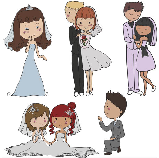 512x507 Wedding Couples Vector Graphic Ai Format Free Vector Download