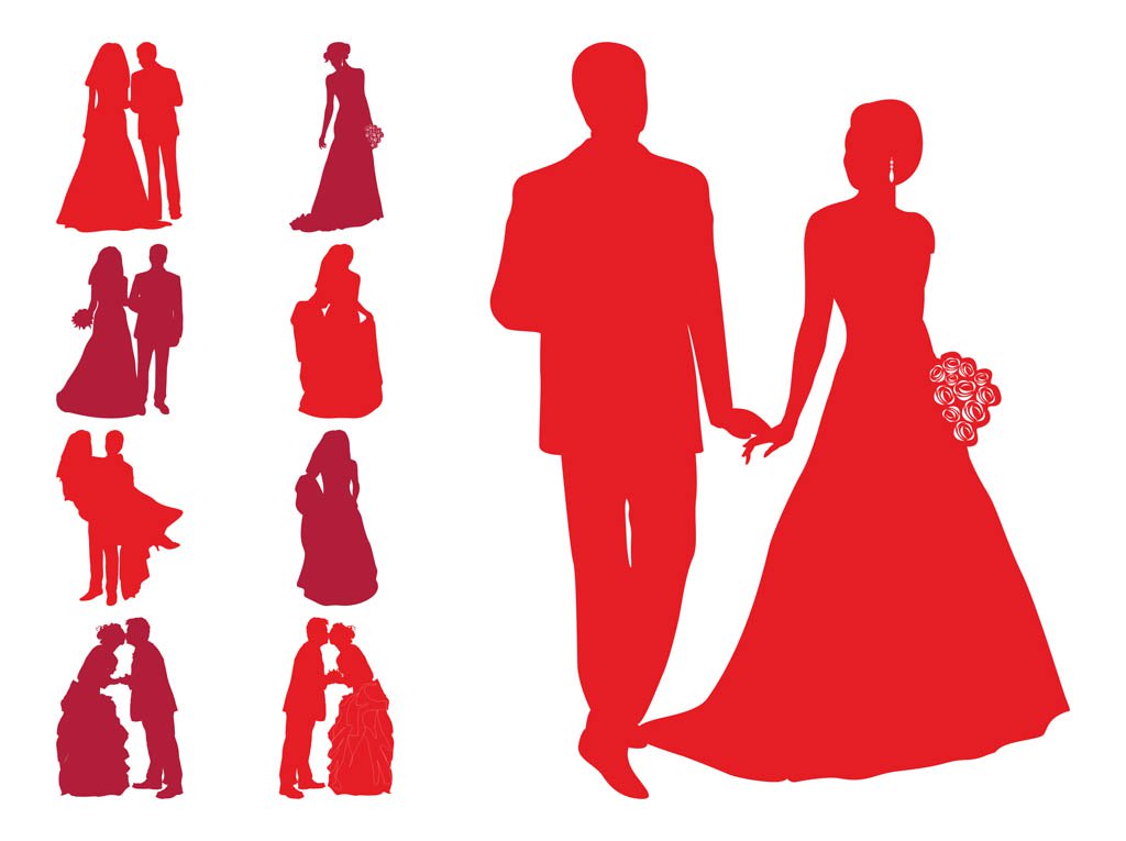 1024x765 Wedding Silhouettes Vector Art Amp Graphics