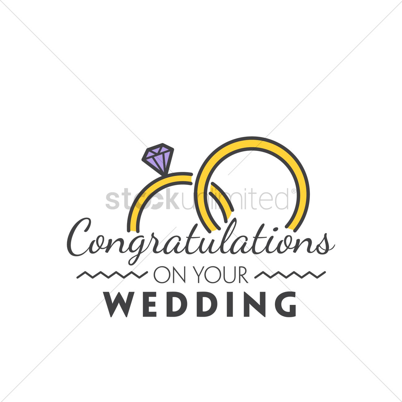 1300x1300 Congratulations On Your Wedding Vector Image