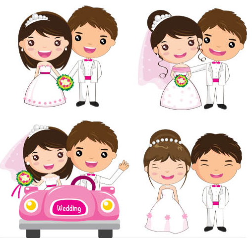 508x480 Wedding Cartoon Couples Vector Ai Format Free Vector Download