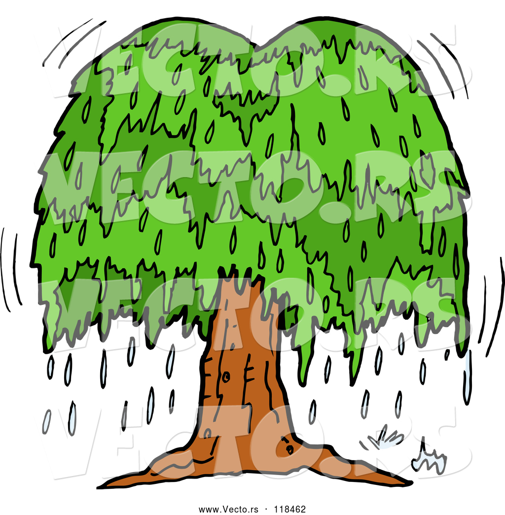 1024x1044 Vector Of Cartoon Weeping Willow Tree With Tears By Lafftoon
