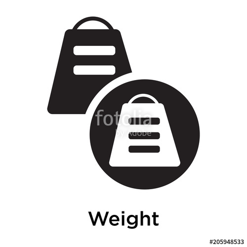 500x500 Weight Icon Vector Sign And Symbol Isolated On White Background