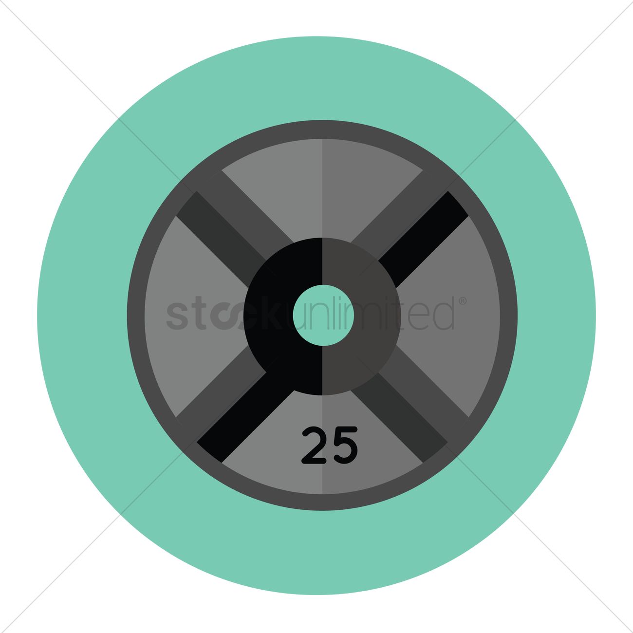 1300x1300 Free Weight Plate Vector Image