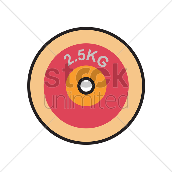 600x600 Free Weight Plate Vector Image