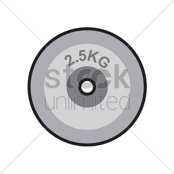 600x600 Free Weight Plate Vector Image