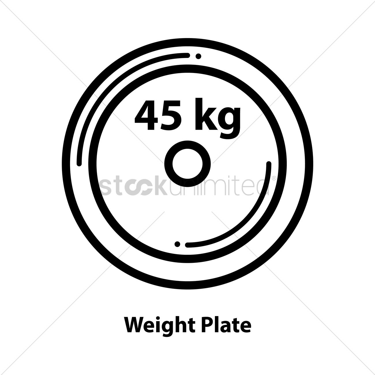 1300x1300 Weight Plate Vector Image