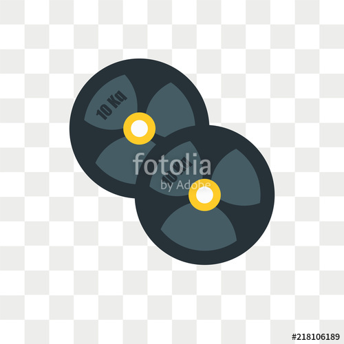 500x500 Weight Plates Vector Icon Isolated On Transparent Background