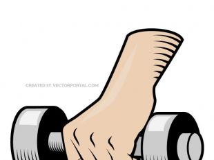 310x233 Hand Holding A Weight Vector Image Free Vectors Ui Download