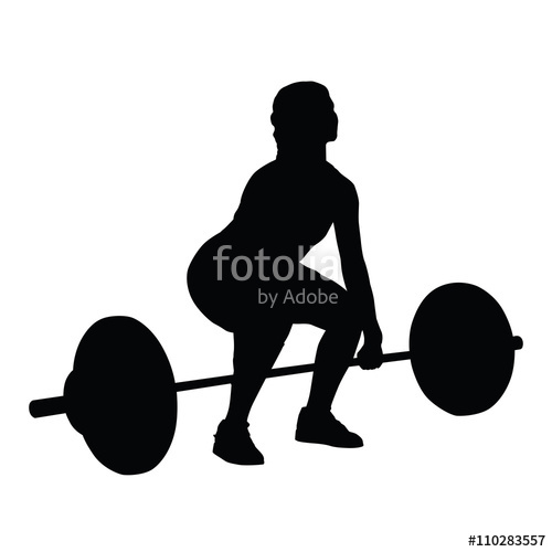 500x500 Weight Lifting Woman Vector Silhouette Stock Image And Royalty