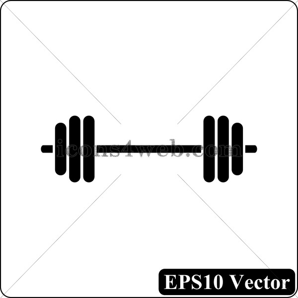 600x600 Weightlifting Black Icon. Eps10 Vector.