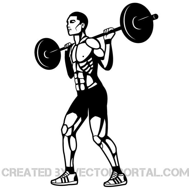 660x660 Free Weightlifter Vector Graphics.eps Psd Files, Vectors