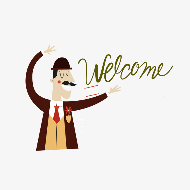 650x651 Cartoon Welcome Gestures, Vector, Greeting Card Design Png And
