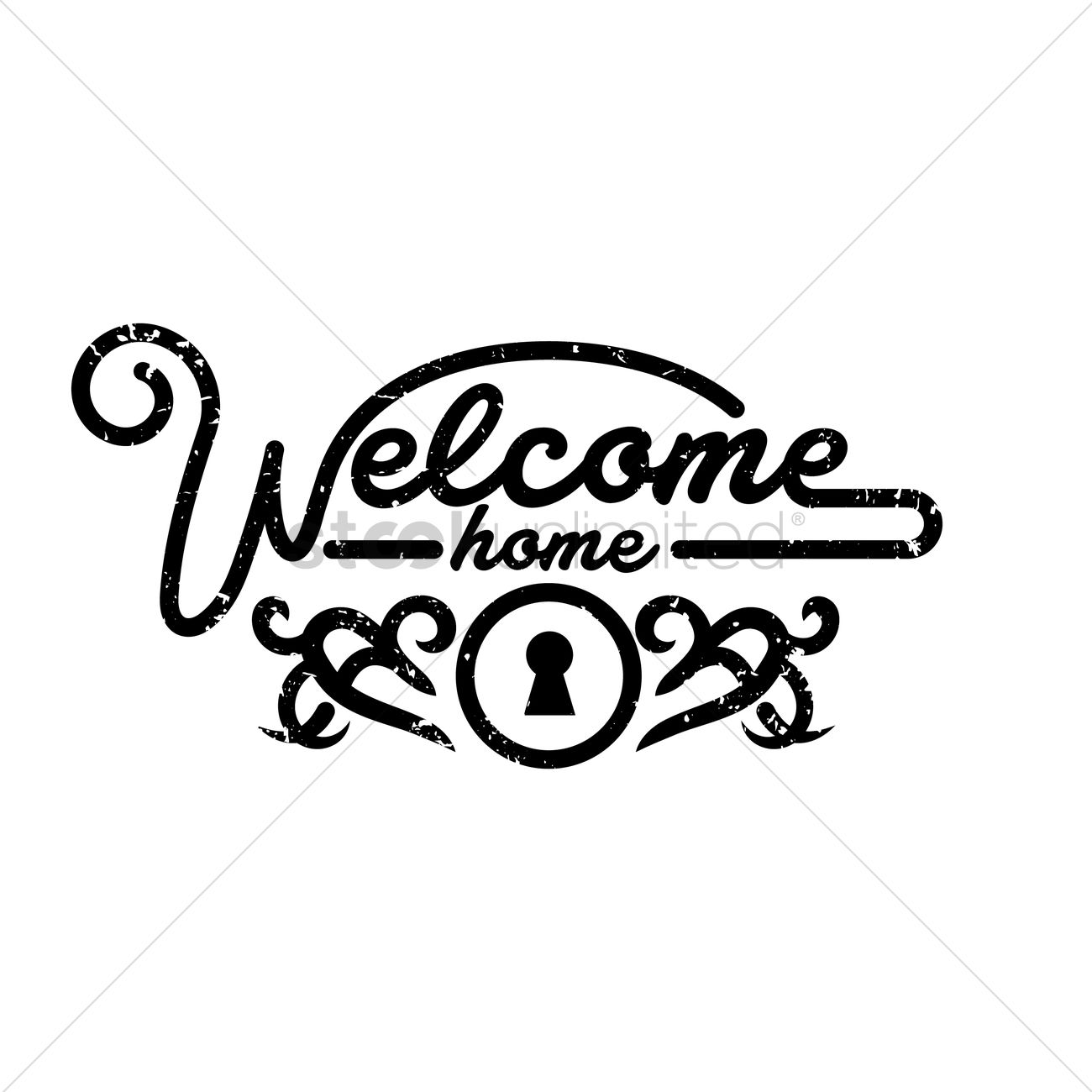1300x1300 Welcome Home Greeting Vector Image
