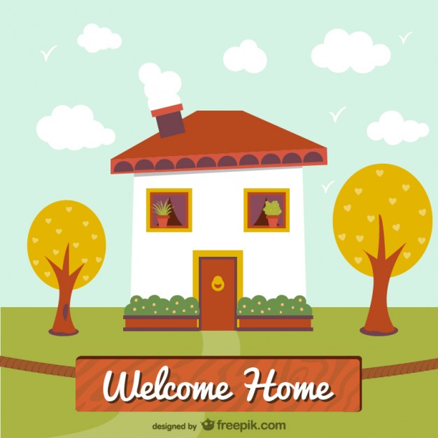 626x626 Welcome Home Illustration Vector Free Download