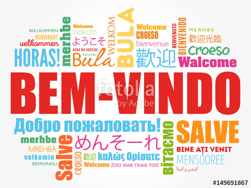 500x375 Bem Vindo (Welcome In Portuguese) Word Cloud In Different