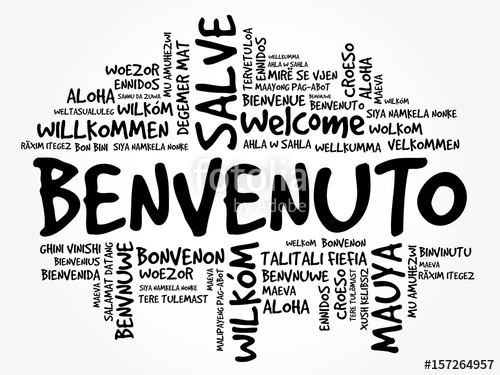 500x375 Benvenuto (Welcome In Italian) Word Cloud In Different Languages
