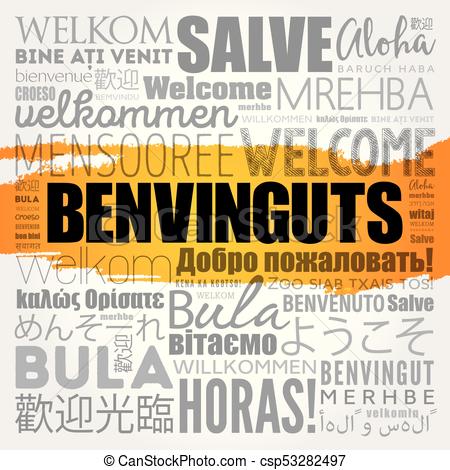 450x470 Benvinguts (Welcome In Catalan) Word Cloud In Different Languages
