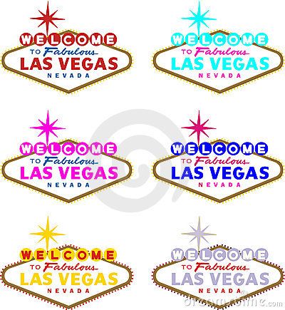 400x435 Vector Image Of Welcome To Las Vegas Sign In Different Colors
