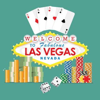 320x320 Classic Retro Welcome To Las Vegas Sign. Vector Illustration