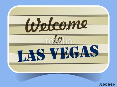 500x370 Abstract Welcome To Las Vegas Banner Vector Illustration Stock