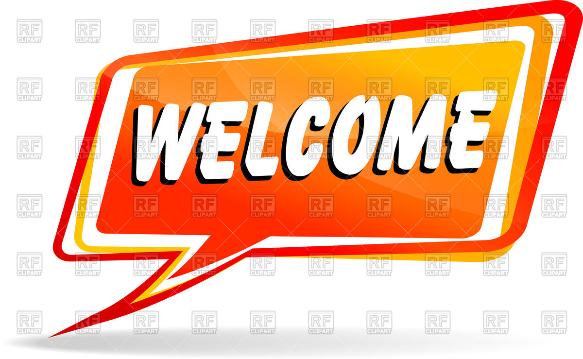 1200x739 Speech Bubble With Word Welcome Vector Image Vector Artwork Of