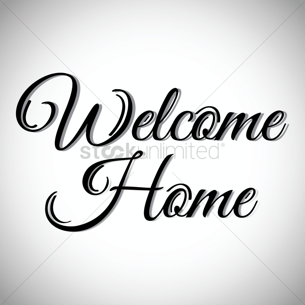 1300x1300 Welcome Home Greeting Vector Image