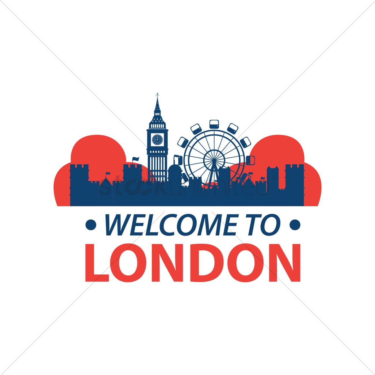 1300x1300 Welcome To London Vector Image