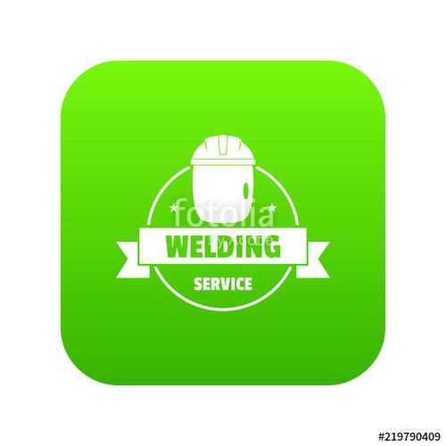 500x500 Welding Mask Icon Green Vector Isolated On White Background Stock