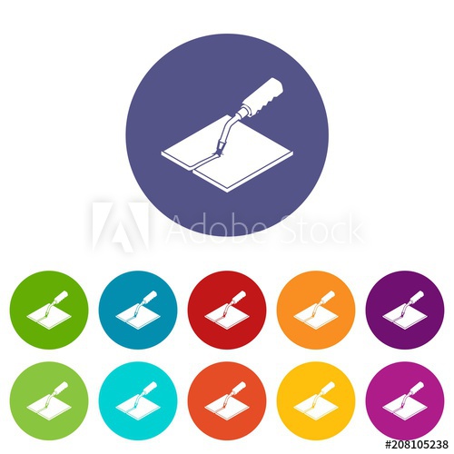 500x500 Welding Torch Icons Color Set Vector For Any Web Design On White