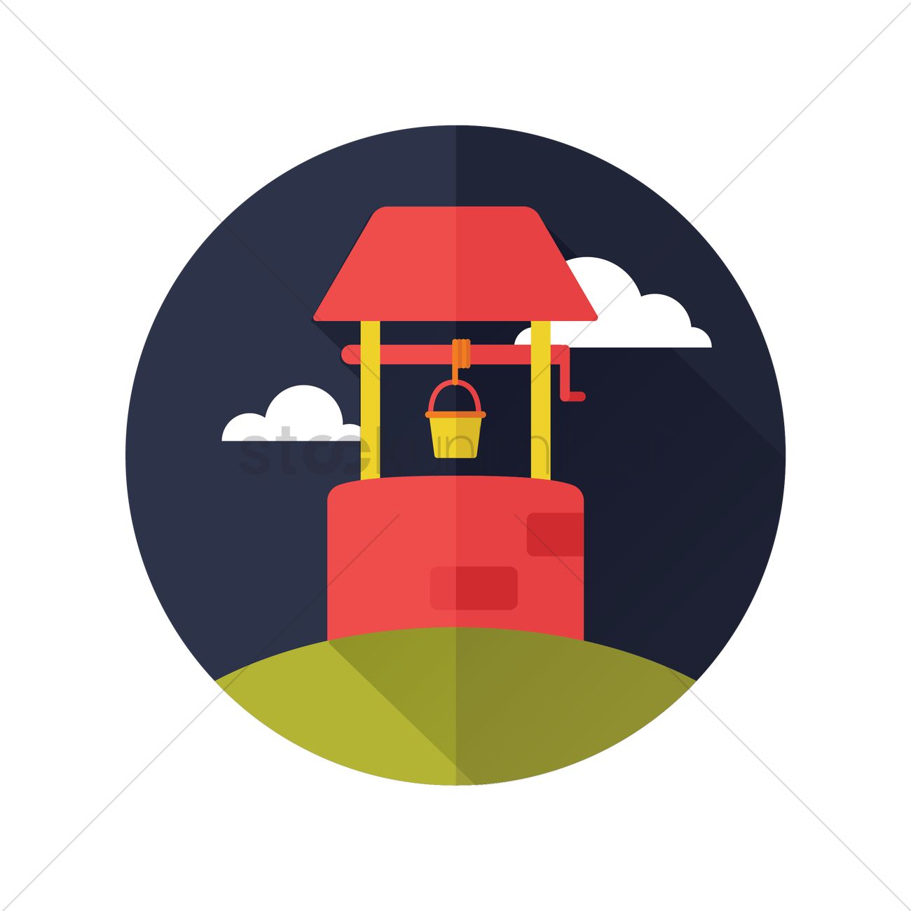 1300x1300 Water Well Vector Image