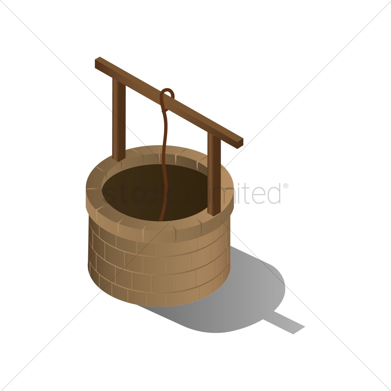1300x1300 Water Well Vector Image