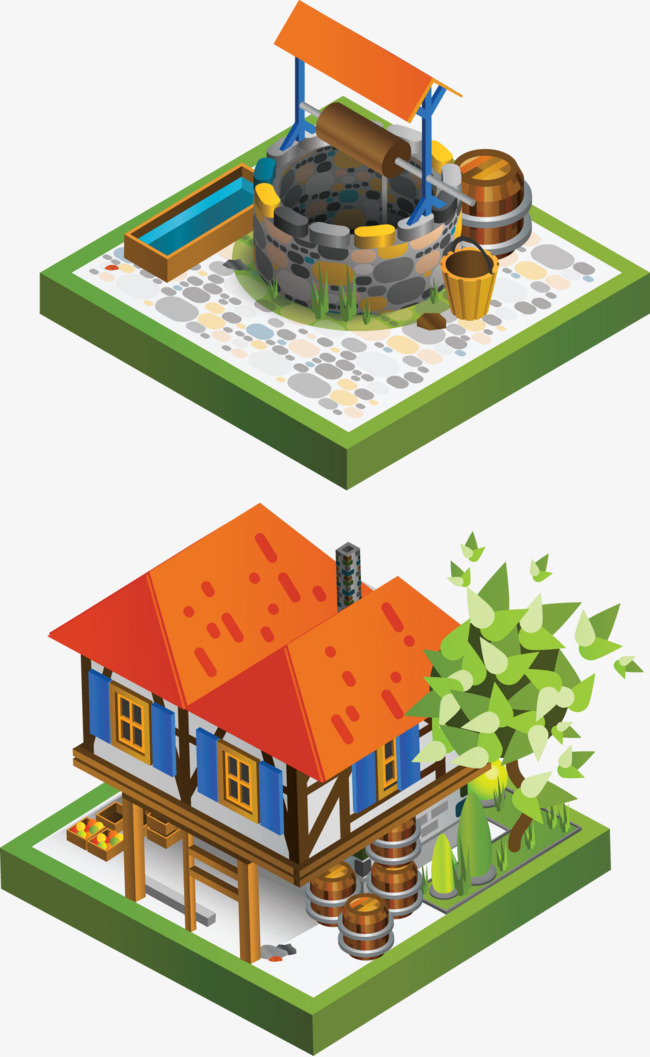 650x1057 Well Vector, Well, Cartoon, Decoration Png And Vector For Free