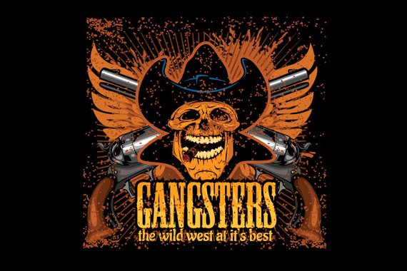 570x380 Wild West Gangsters Vintage Western Clipart Vector Clip Art Etsy